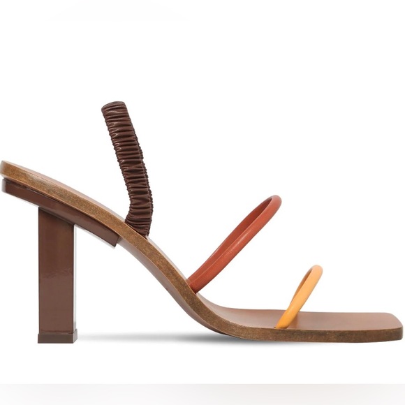 Cult Gaia Kaia Sandals Brown/Tan - Size 8 (38) - Picture 2 of 10